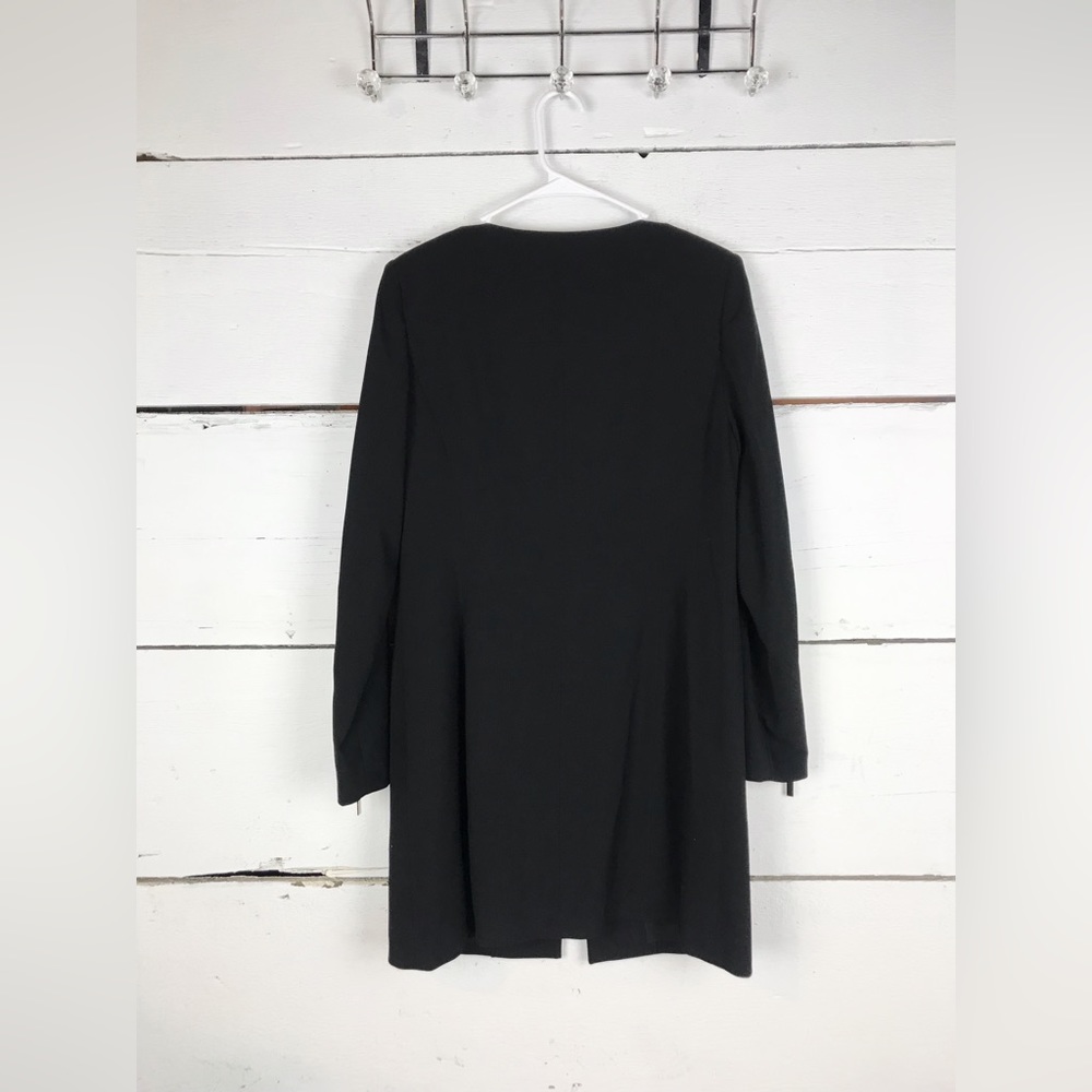 Sleek Long Black Studded Blazer - Picture 4 of 5